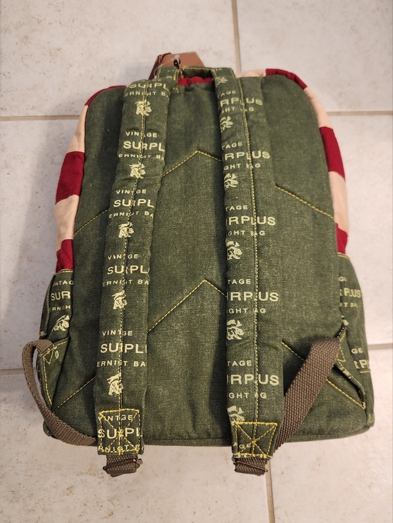 Tigerbear Republik Vintage US Surplus Heavy Canvas Backpack Flag NWT #K‎ main image 8